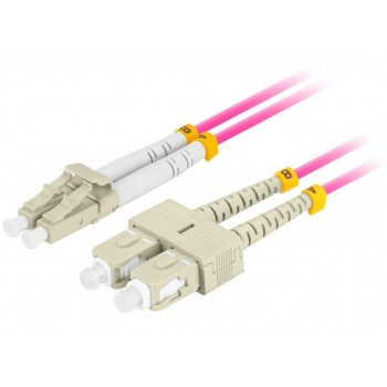 Lanberg FO-LUSU-MD41-0010-VT Cable de fibra óptica e InfiniBand 1 m LC SC LC SC Violeta