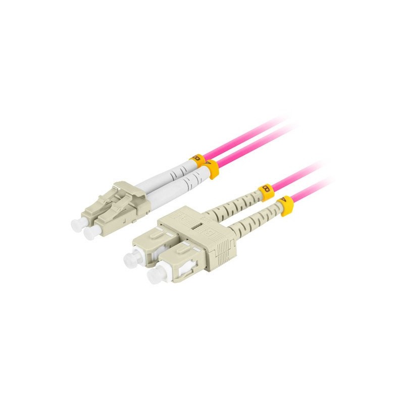 Lanberg FO-LUSU-MD41-0010-VT Cable de fibra óptica e InfiniBand 1 m LC SC LC SC Violeta