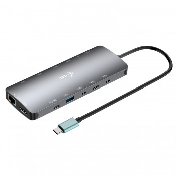 i-tec Metal USB-C Nano 3x Display Dock, 2x HDMI 1x USB-C video + Power Delivery 140W C31NANOTRIPLEDOCKPD