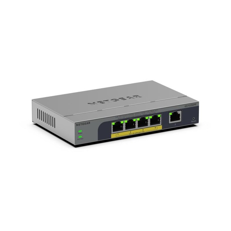 NETGEAR GS105EPP No administrado Gigabit Ethernet (10 100 1000) Energía sobre Ethernet (PoE) Montaje GS105EPP-100EUS