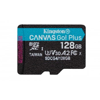 Kingston Technology 128GB microSDXC Canvas Go Plus Gen4 200R A2 U3 Paquete individual sin ADP SDCG4 128GBSP