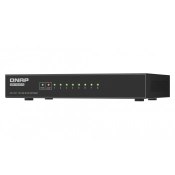 QNAP QSW-1108-8T-R2 switch No administrado 2.5G Ethernet (100 1000 2500) Escritorio Negro