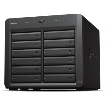 Synology DX1222 caja para disco duro externo Carcasa de disco duro SSD Negro 2.5 3.5"