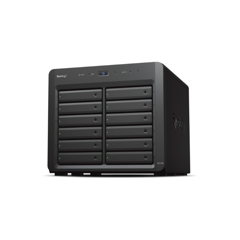 Synology DX1222 caja para disco duro externo Carcasa de disco duro SSD Negro 2.5 3.5"