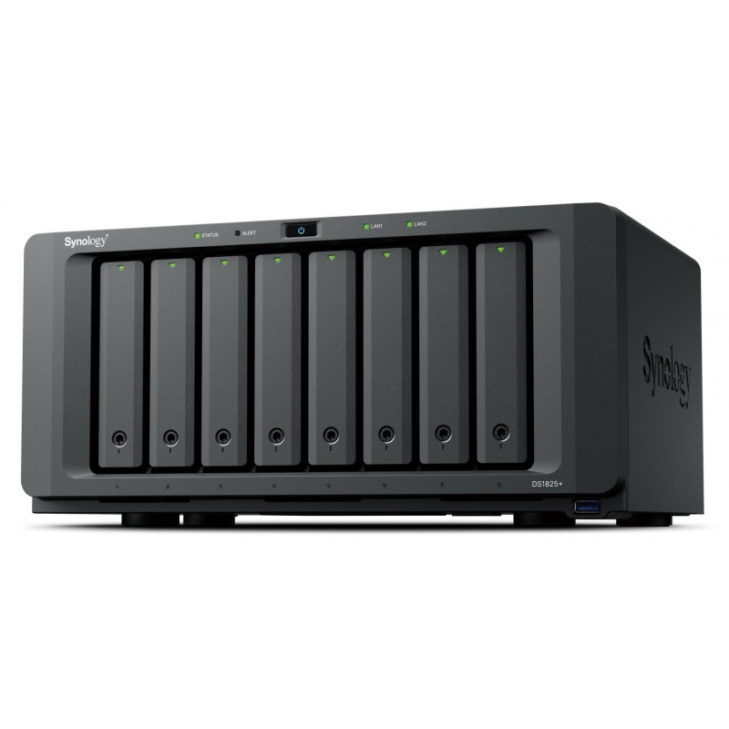 Synology DiskStation DS1825+ servidor de almacenamiento NAS Ryzen Embedded V1500B 8 GB DDR4 0 TB Neg