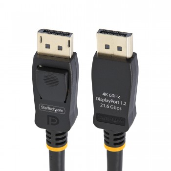 StarTech.com Cable DisplayPort 1.2 4K 60Hz de 2m - Cable DP UHD con Pestillos - con Certificación VE DISPL2M10PK