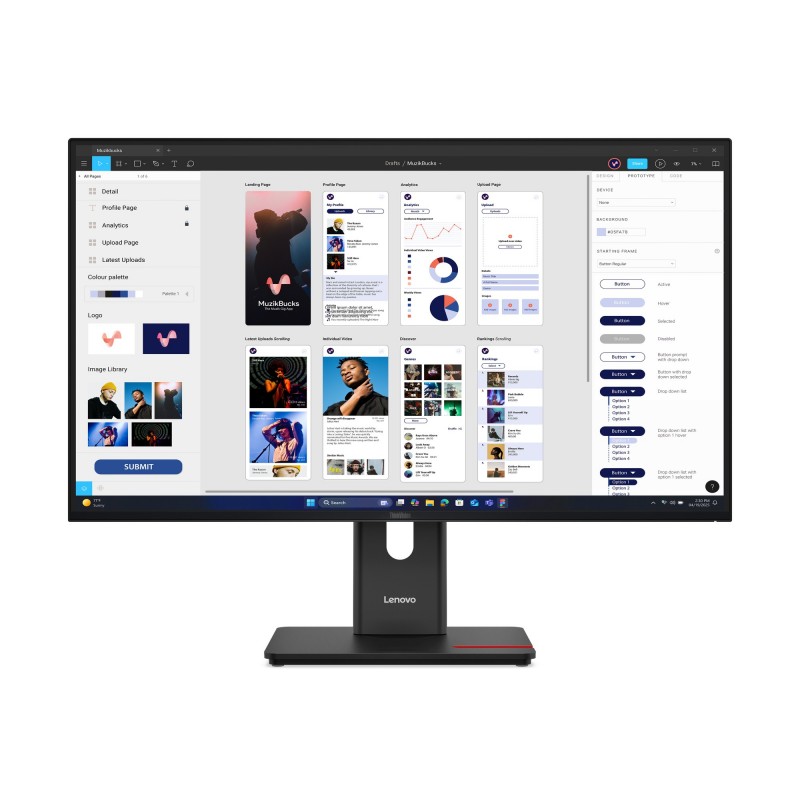 Lenovo ThinkVision T32UD-40 - 31.5" 4K Ultra HD - LCD - Negro - 60Hz 64B0GAT1EU