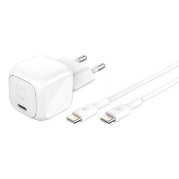 Cargador de pared compacto USB-C de 30 W + cable USB-C WCA008KQ1MWH-B6
