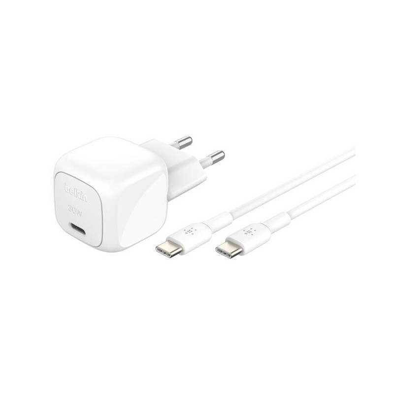 Cargador de pared compacto USB-C de 30 W + cable USB-C WCA008KQ1MWH-B6