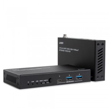 Lindy 43421 ampliador de red Transmisor y receptor de red Negro