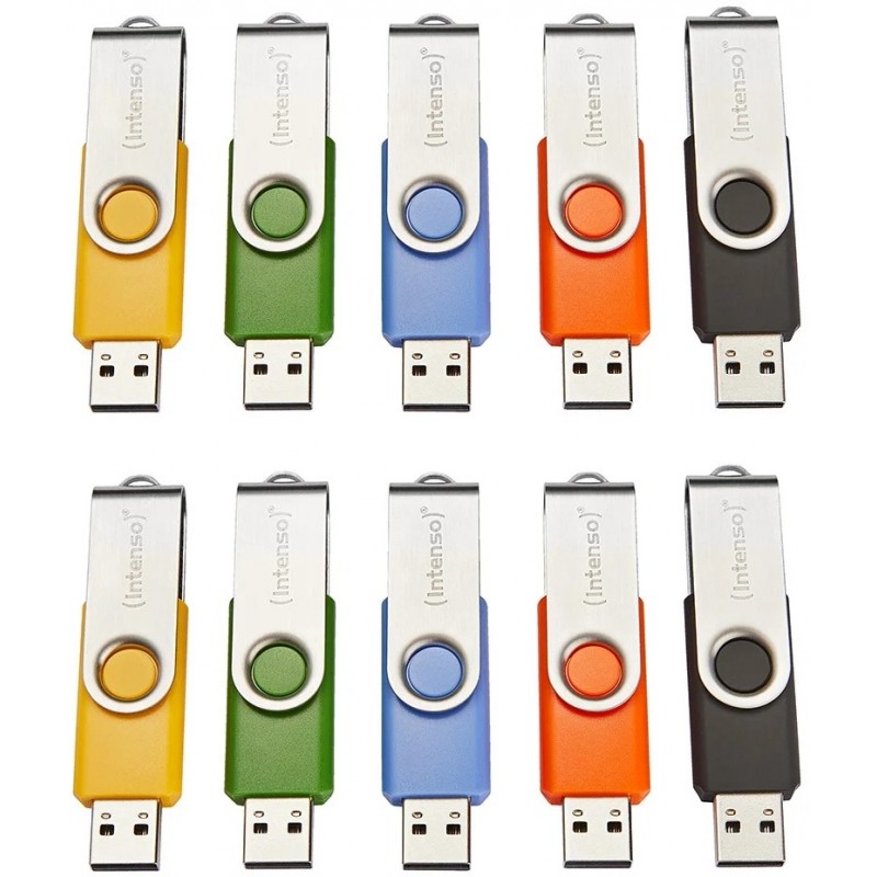 Intenso Basic Line unidad flash USB 16 GB USB tipo A 2.0 Negro, Azul, Verde, Naranja, Amarillo 3503571