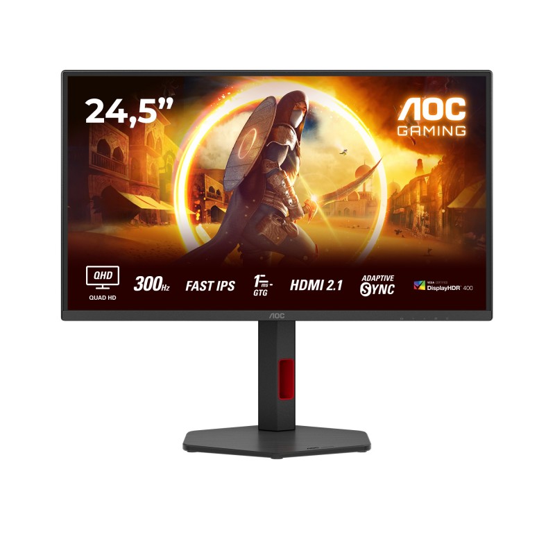 AOC G4 Q25G4SR - 24.5" Quad HD - LED - Negro, Rojo - 300Hz