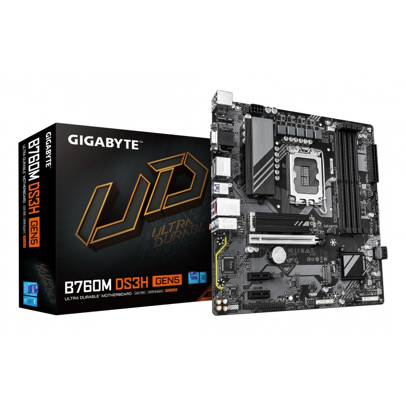 GIGABYTE B760M DS3H GEN5 - LGA 1700 - micro ATX - Intel B760 Express