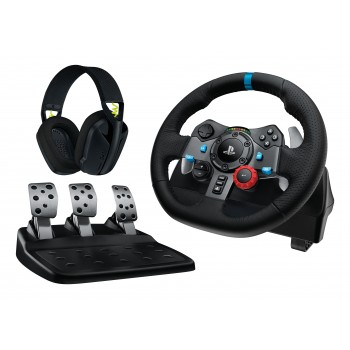 Logitech G G29 DRIVING FORCE Volante + Pedales + Auriculares PC, PlayStation 4, PlayStation 5, Plays 991-000539