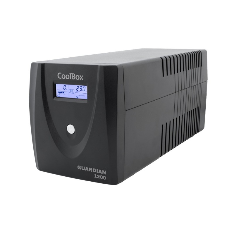 CoolBox Guardian 3 LCD 1200VA sistema de alimentación ininterrumpida (UPS) Línea interactiva 1,2 kVA COO-SAIGD3-12D