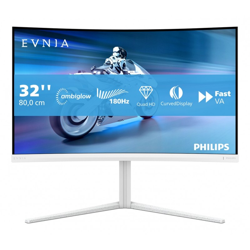 Philips Evnia 5000 32M2C5501 00 - 31.5" Quad HD - LCD - Blanco - 180Hz