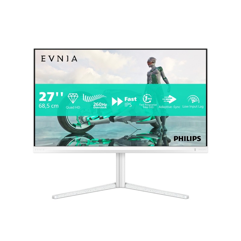 Philips Evnia 27M2N3501PA 00 - 27" Quad HD - LCD - Blanco - 144Hz