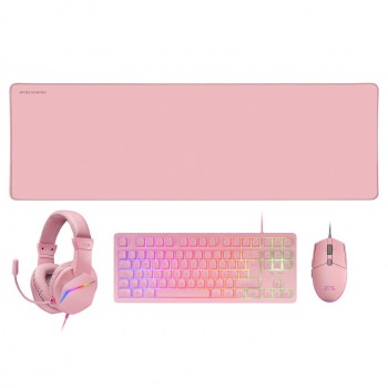 Pack Gaming Mars Gaming MCP-RGB3P  Teclado RGB + Ratón Óptico + Alfombrilla XXL + Auriculares Españo MCPRGB3PES