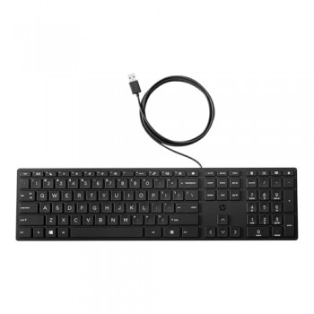 HP Teclado de sobremesa con cable 320K Negro 9SR37UTABE