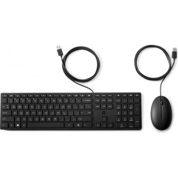 HP Teclado y ratón con cables Desktop 320MK Negro 9SR36UTABE