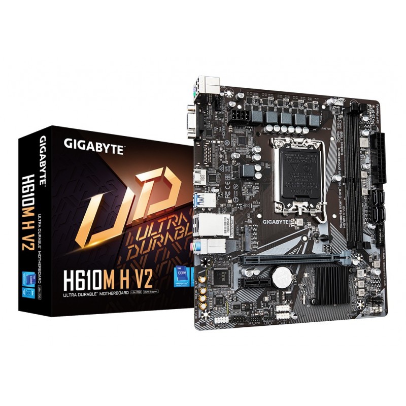 GIGABYTE H610M H V2 - LGA 1700 - micro ATX - Intel H610 Express
