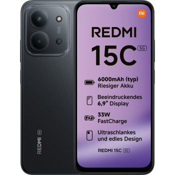 Xiaomi Redmi 15C 4GB - 128GB - 6.9" - 5G - Negro REDMI 15C 5G 4-128 BK