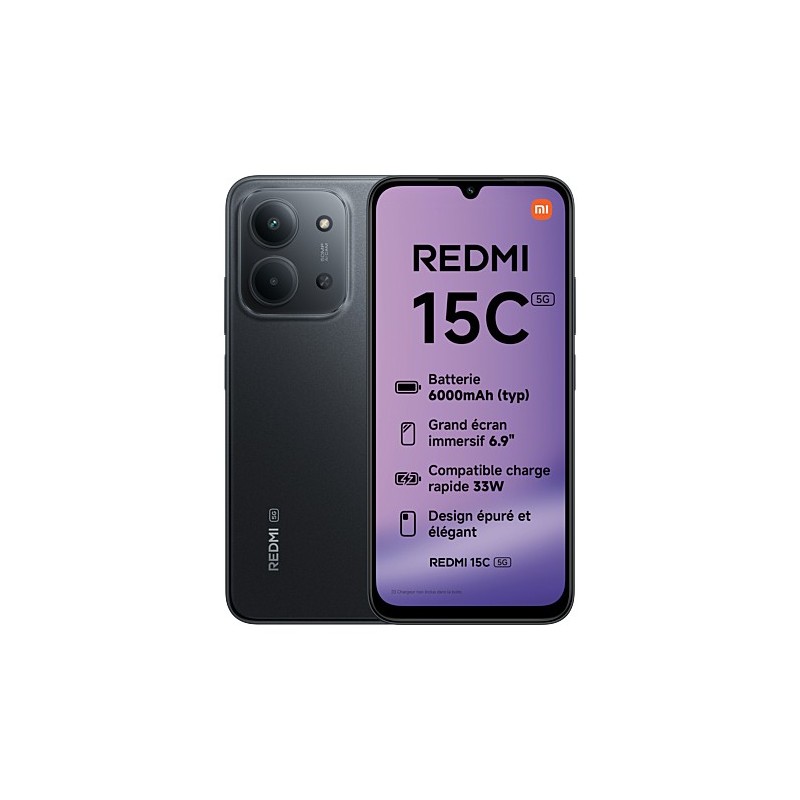 Xiaomi Redmi 15C 4GB - 256GB - 6.9" - 5G - Negro REDMI 15C 5G 4-256 BK