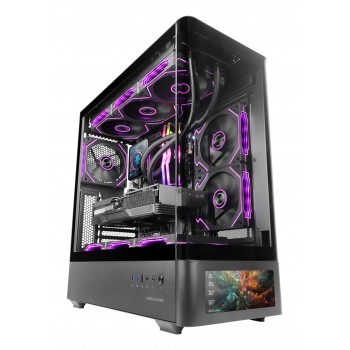 Mars Gaming MCLCDPRO carcasa de ordenador Midi Tower Negro