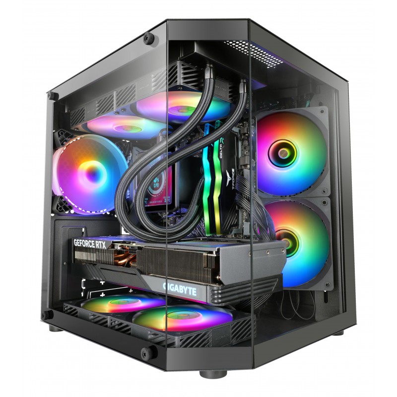 Mars Gaming MC-3TLITE Mini Tower Negro MC3TLITE