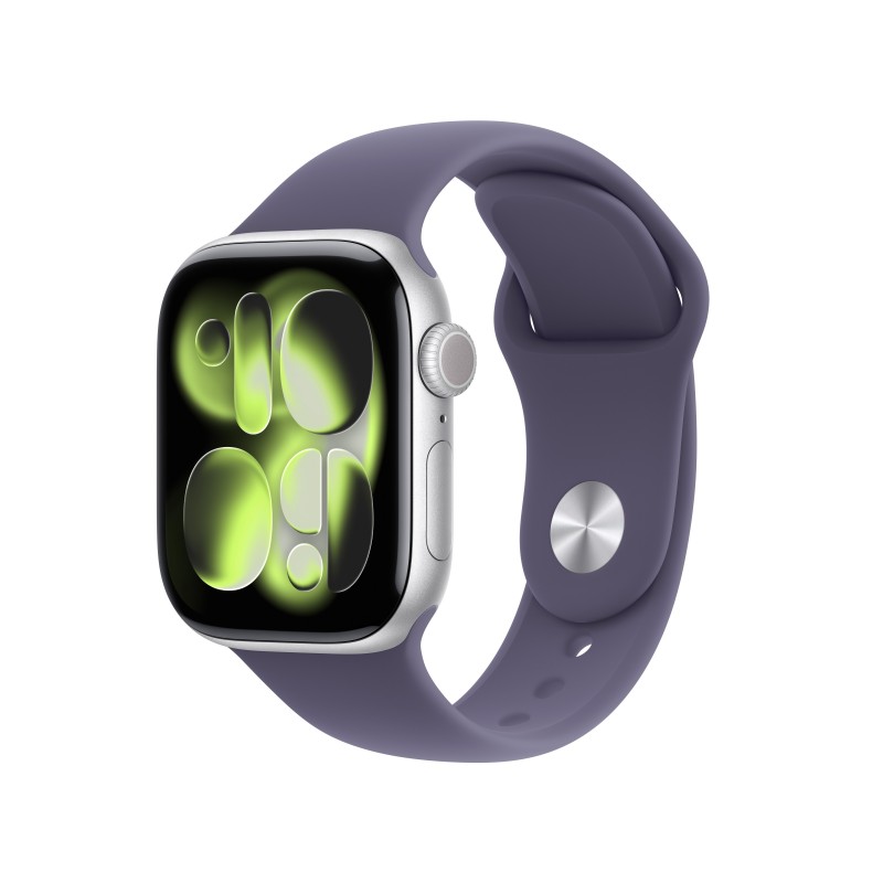 Apple Watch Series 11 (GPS + Cellular) - Caja de aluminio en plata de 42 mm - Correa deportiva color MF8H4QL A