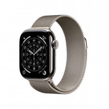Apple Watch Series 11 (GPS + Cellular) - Caja de titanio natural de 42 mm - Pulsera Milanese Loop en MF8P4QL A