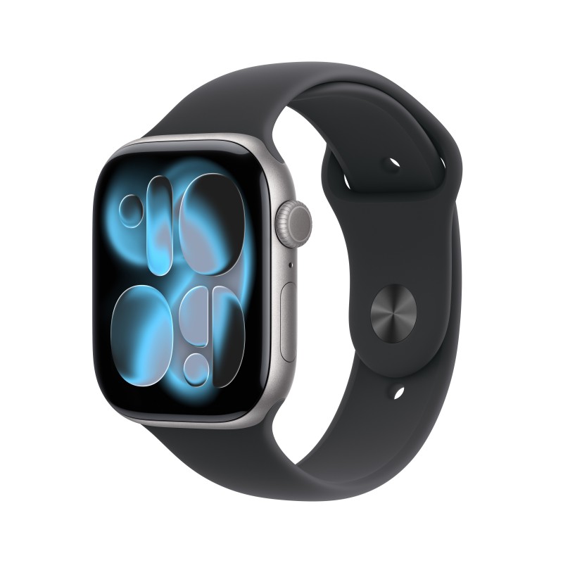 Apple Watch Series 11 (GPS + Cellular) - Caja de aluminio en gris espacial de 46 mm - Correa deporti MFCA4QL A