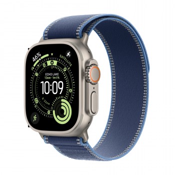 Apple Watch Ultra 3 (GPS + Cellular) - Caja de titanio natural de 49 mm - Correa Loop Trail azul azu MEWR4QL A
