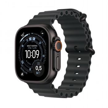Apple Watch Ultra 3 (GPS + Cellular) - Caja de titanio negro de 49 mm - Correa Ocean negra MF0J4QL A