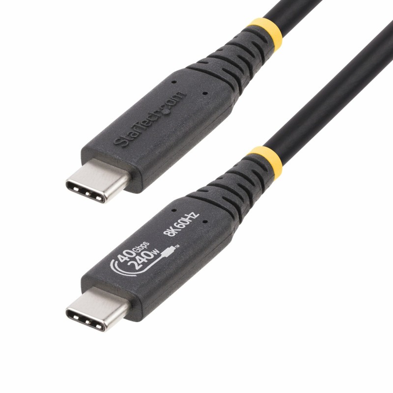 StarTech.com Cable USB4 de 1m - Cable USB Tipo C Certificado USB-IF - Cable USB-C de 40G - PD 3.1 EP 1M-40G-USB4-CABLE