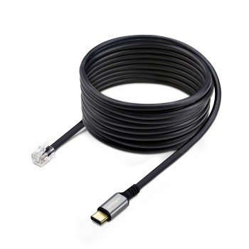StarTech.com Adaptador USB-C a RJ9 para Auriculares con Micrófono - Adaptador USB Tipo C a RJ9 con C UR9-HEADSET-ADAPTER