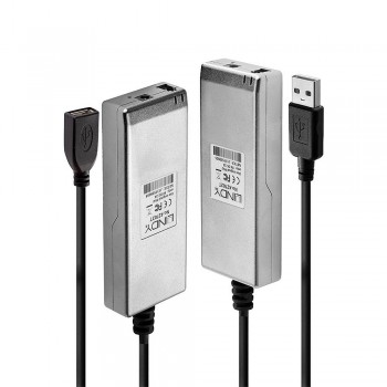 Lindy 42702 ampliador de red Transmisor y receptor de red Gris