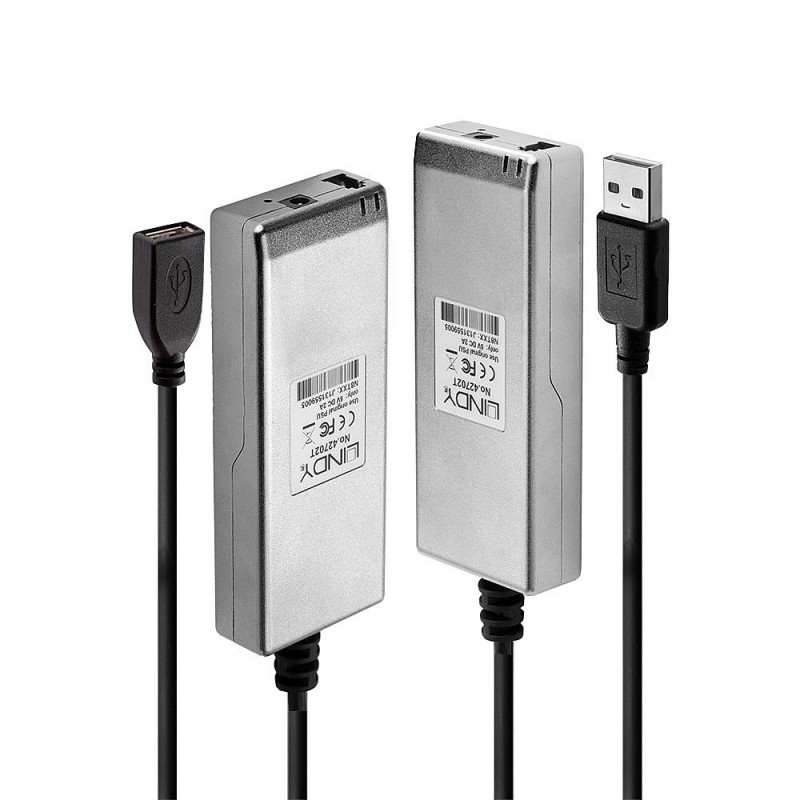 Lindy 42702 ampliador de red Transmisor y receptor de red Gris