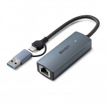 Lindy 43415 hub de interfaz USB 3.2 Gen 2 (3.1 Gen 2) Type-C 5000 Mbit s Gris 43415L