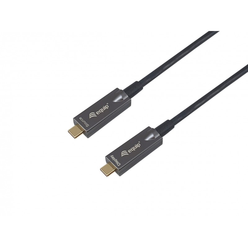 Equip 119462 Cable óptico activo USB-C a C, M M, 10m, PD 60W, 4K 60Hz, 10Gbps, Vídeo+Datos+PD