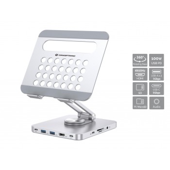 Conceptronic DONN26G mueble y soporte para dispositivo multimedia Plata Tableta Carro para administr