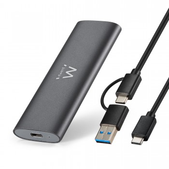 Ewent EW7060 Caja externa para unidad de estado sólido (SSD) Gris Oscuro