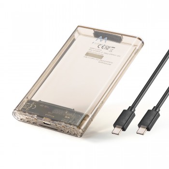 Ewent EW7068 Caja externa para unidad de estado sólido (SSD) Transparente 2.5"