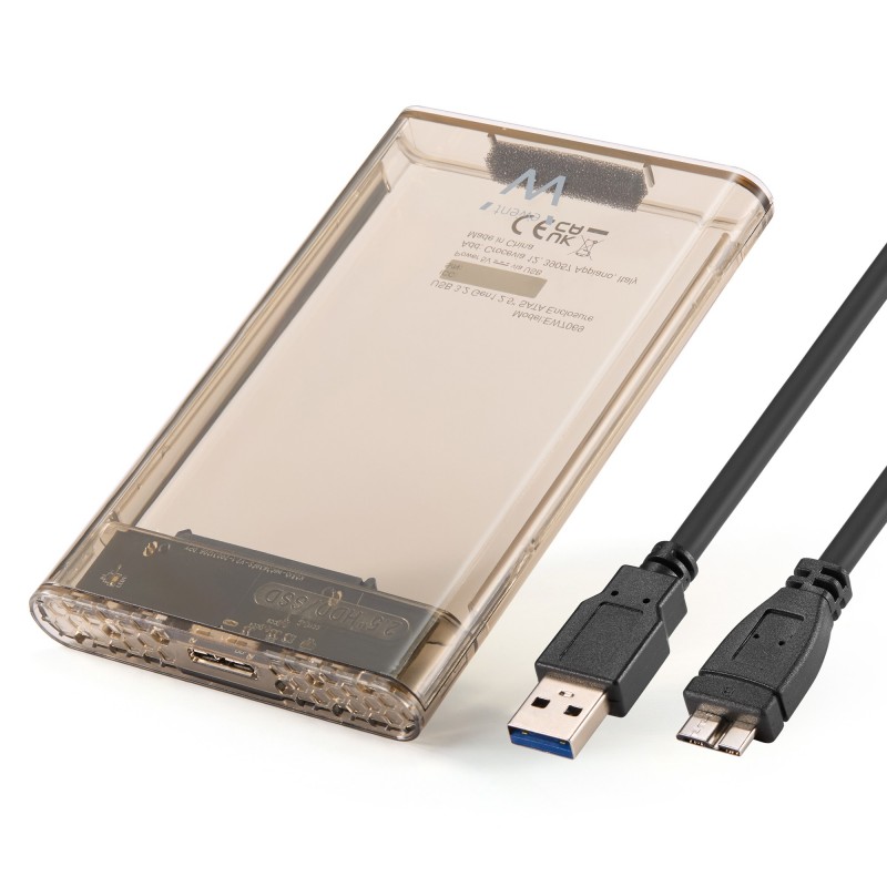Ewent EW7069 Caja externa para unidad de estado sólido (SSD) Transparente 2.5"