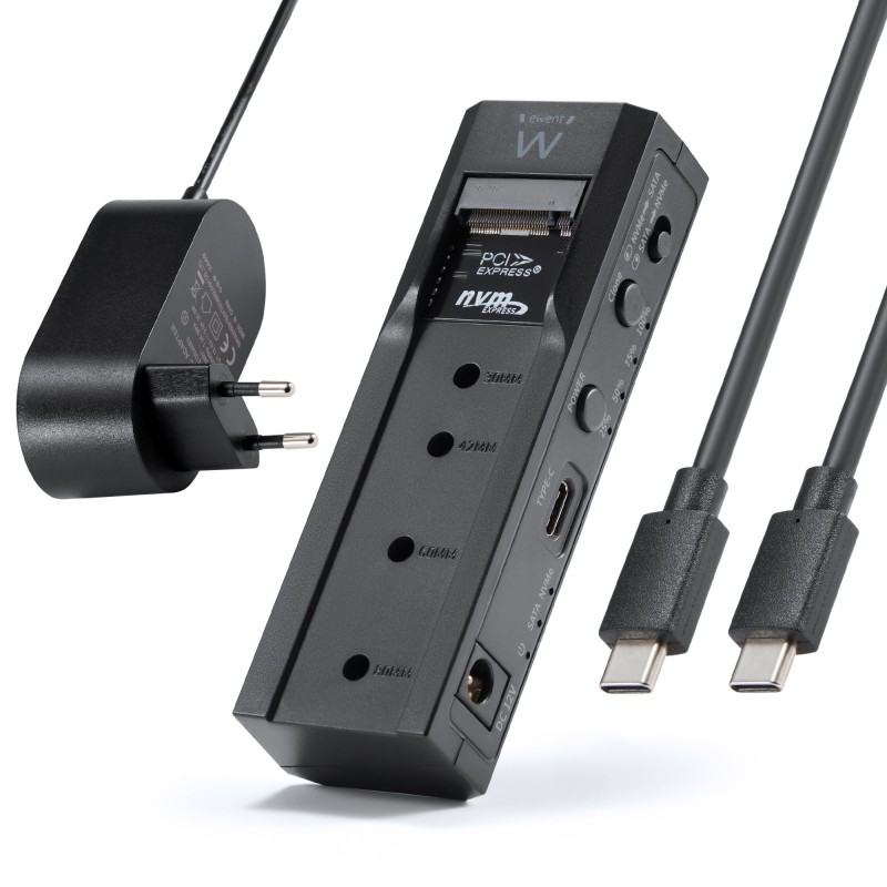 Ewent EW7065 Carcasa de disco duro SSD Negro 2.5 3.5"