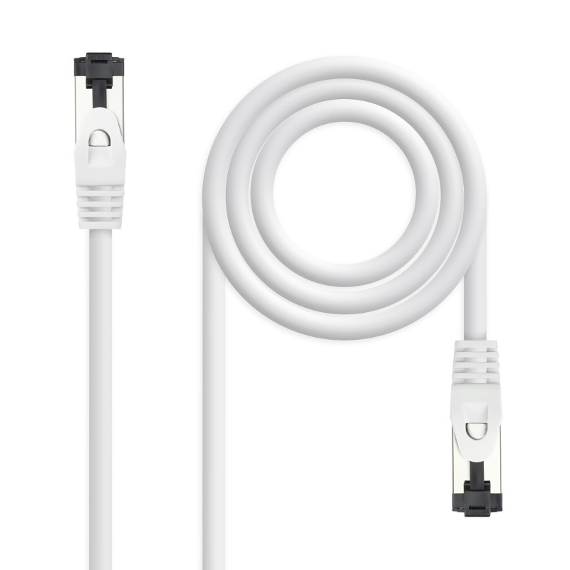 Nanocable Cable de Red Latiguillo Cat.8.1 2GHz LSZH SSTP AWG26, Blanco, 25 cm 10.20.2000-L25-W
