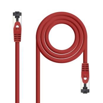 Nanocable Cable de Red Latiguillo Cat.8.1 2GHz LSZH SSTP AWG26, Rojo, 30 cm 10.20.2000-L30-R