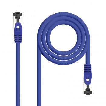 Nanocable Cable de Red Latiguillo Cat.8.1 2GHz LSZH SSTP AWG26, Azul, 0,5 m 10.20.2000-BL