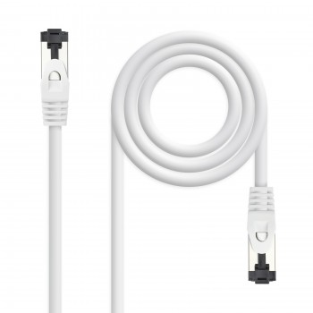 Nanocable Cable de Red Latiguillo Cat.8.1 2GHz LSZH SSTP AWG26, Blanco, 0.5 m 10.20.2000-W