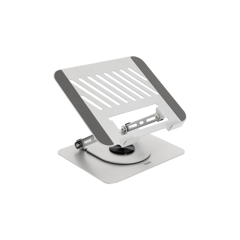 TooQ Soporte Elevador con rotación 360° y ajustable, para dispositivos de 11”-17”, Color Plata PH-DAFNE-S